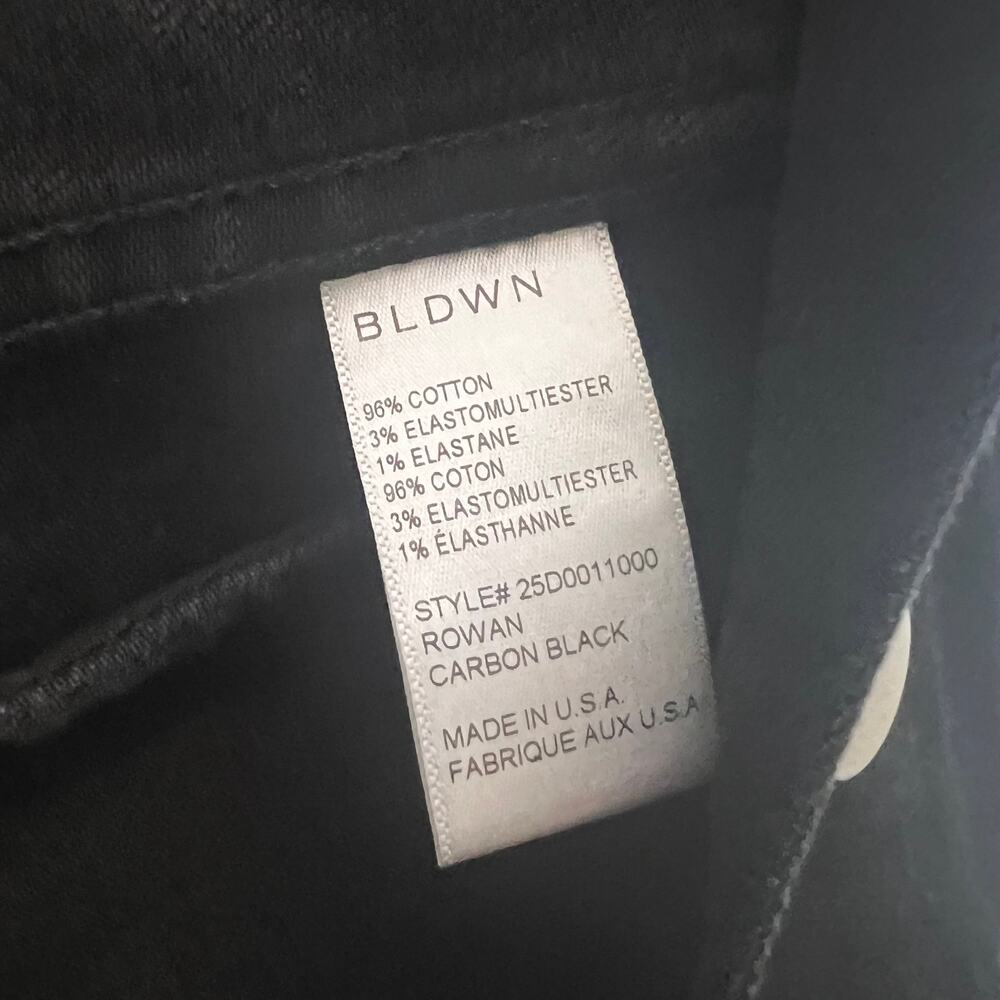 BLDWN XS Rowan Rigid Denim Jacket Carbon Black Silver Buttons Moto USA Made - Picture 10 of 15